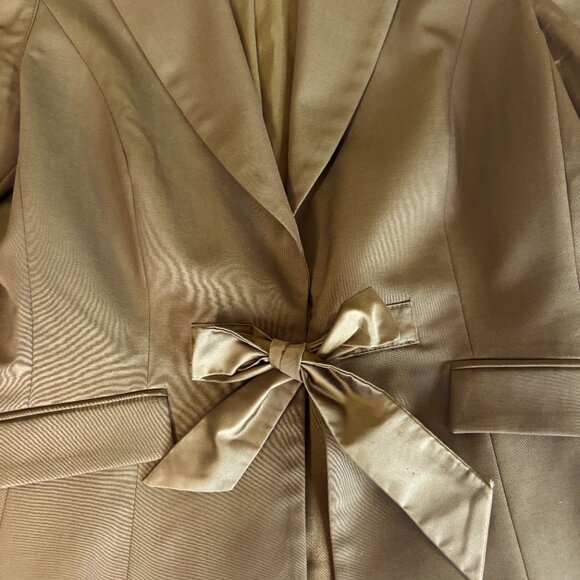 Les Copains Blazer With Satin Bow Closure Orig 1100. Sz 46 (US 12) - Picture 11 of 12